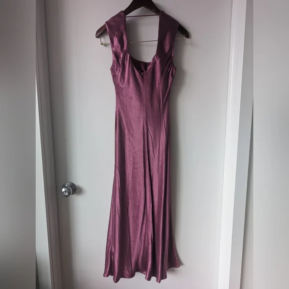 Dynamite Purple Satin Slip Midi Dress - Picture 5 of 7